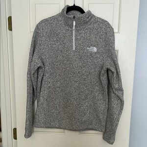 The North Face Gray Zip Up Sweater Fleece Casual